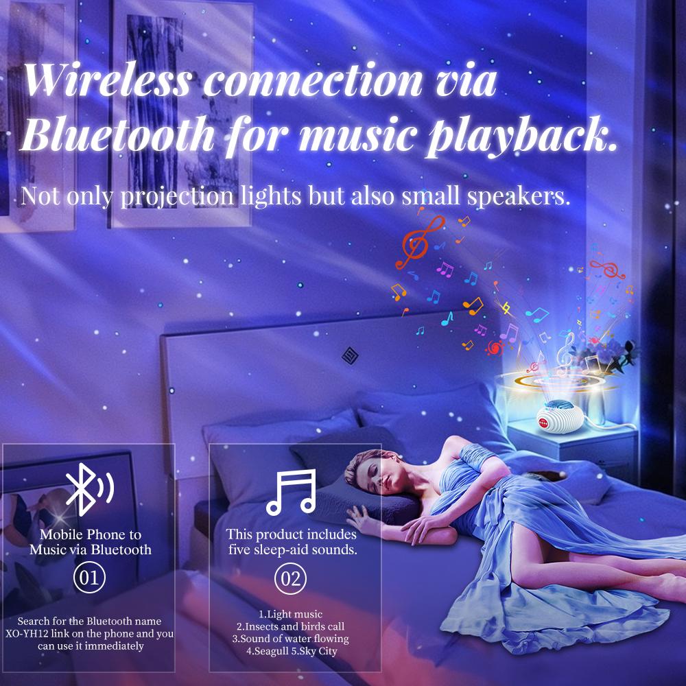 Ночник-проектор Северное сияние XO YH12 Northern Lights с Bluetooth колонкой - фото 4