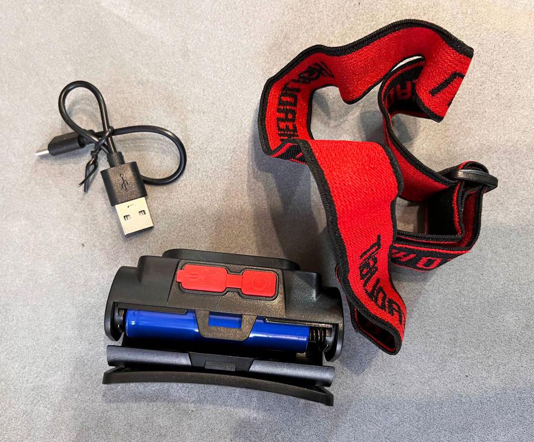 Фонарь налобный аккумуляторный BL-2119C Type-C 18650 COB с красным и белым светом (1311646477) - фото 6