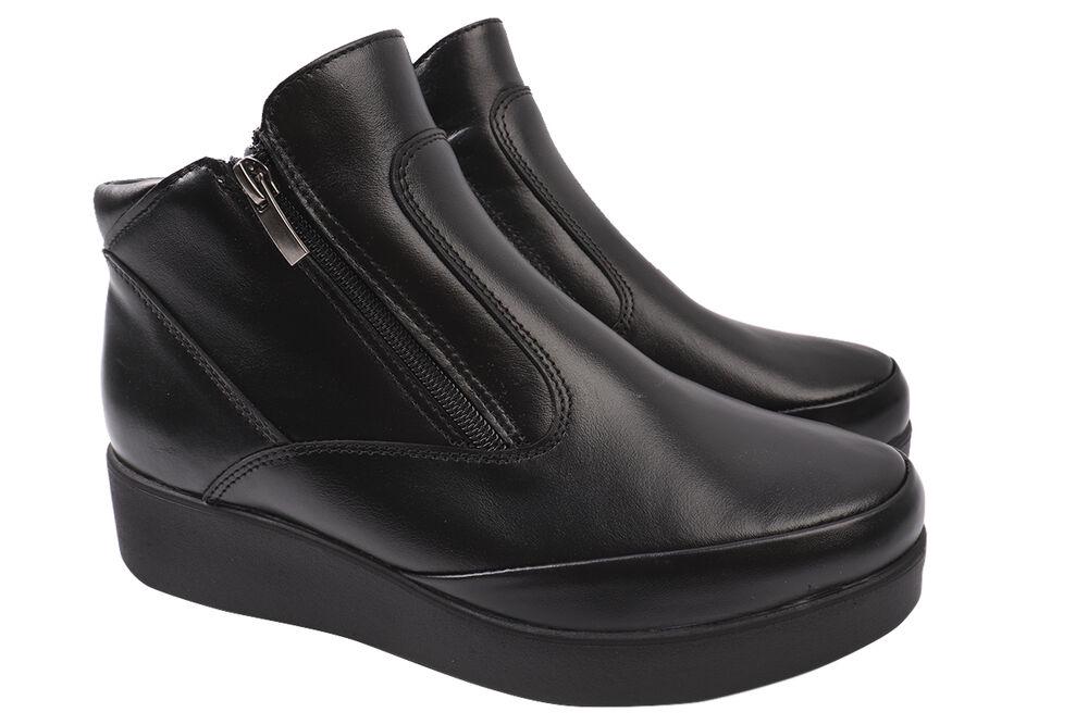 Ботинки женские SAVIO кожаные на платформе р. 41 Черный (193-21/22ZHC)