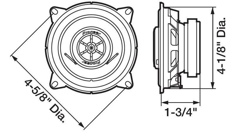 Акустика автомобільна Pioneer SP-1042 10 см (29052021_24) - фото 2