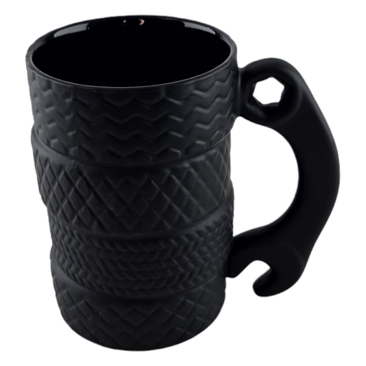 Чашка керамическая Шины с гаечным ключом 12,5х12х8 см (32937B) - фото 4