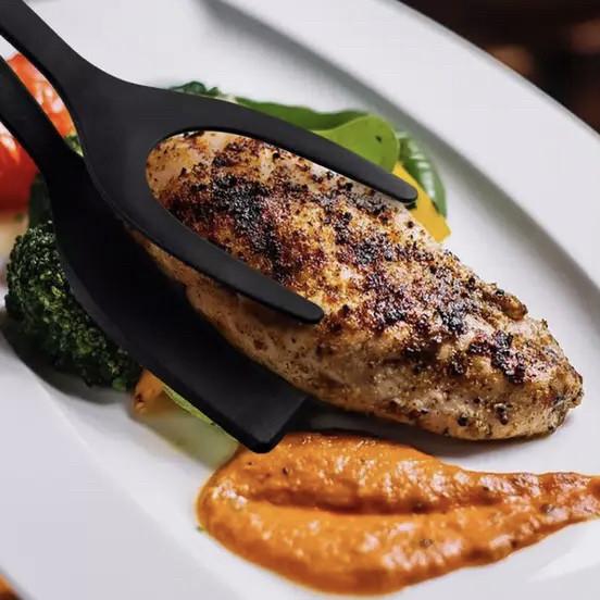 Лопатка кухонная щипцы 2в1 Черный (23705421) - фото 3 Лопатка кухонная щипцы 2в1 Черный (23705421) - фото 3