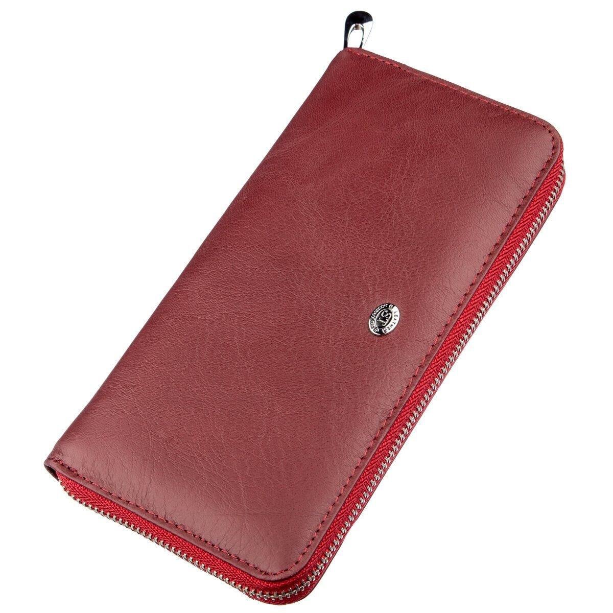 Клатч-кошелек ST Leather 18865 на молнии Красный (168-136-18865)