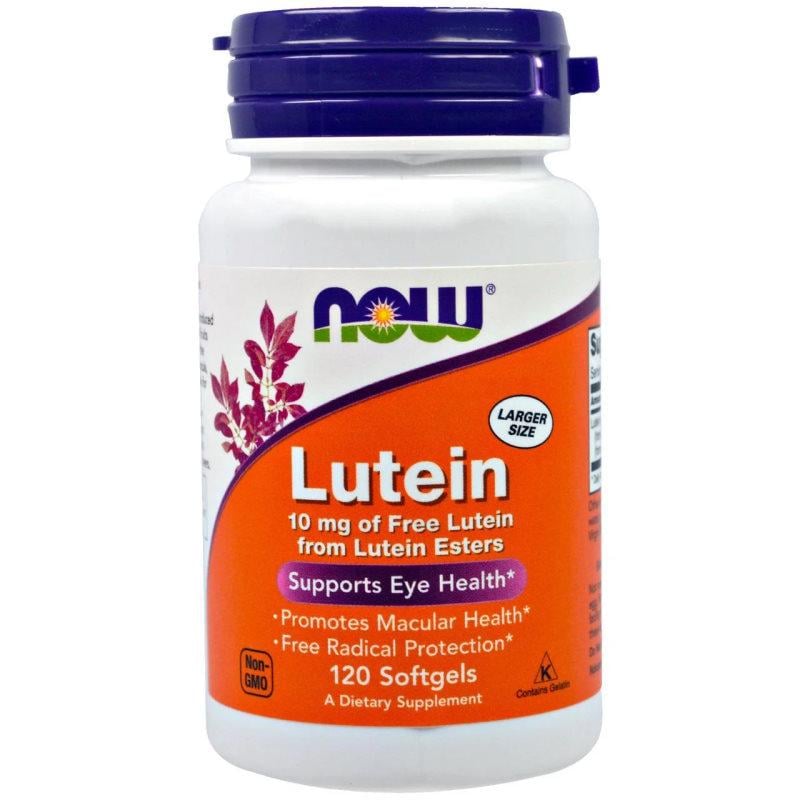 Натуральна добавка NOW Lutein 10 мг 120 капс. (3629)