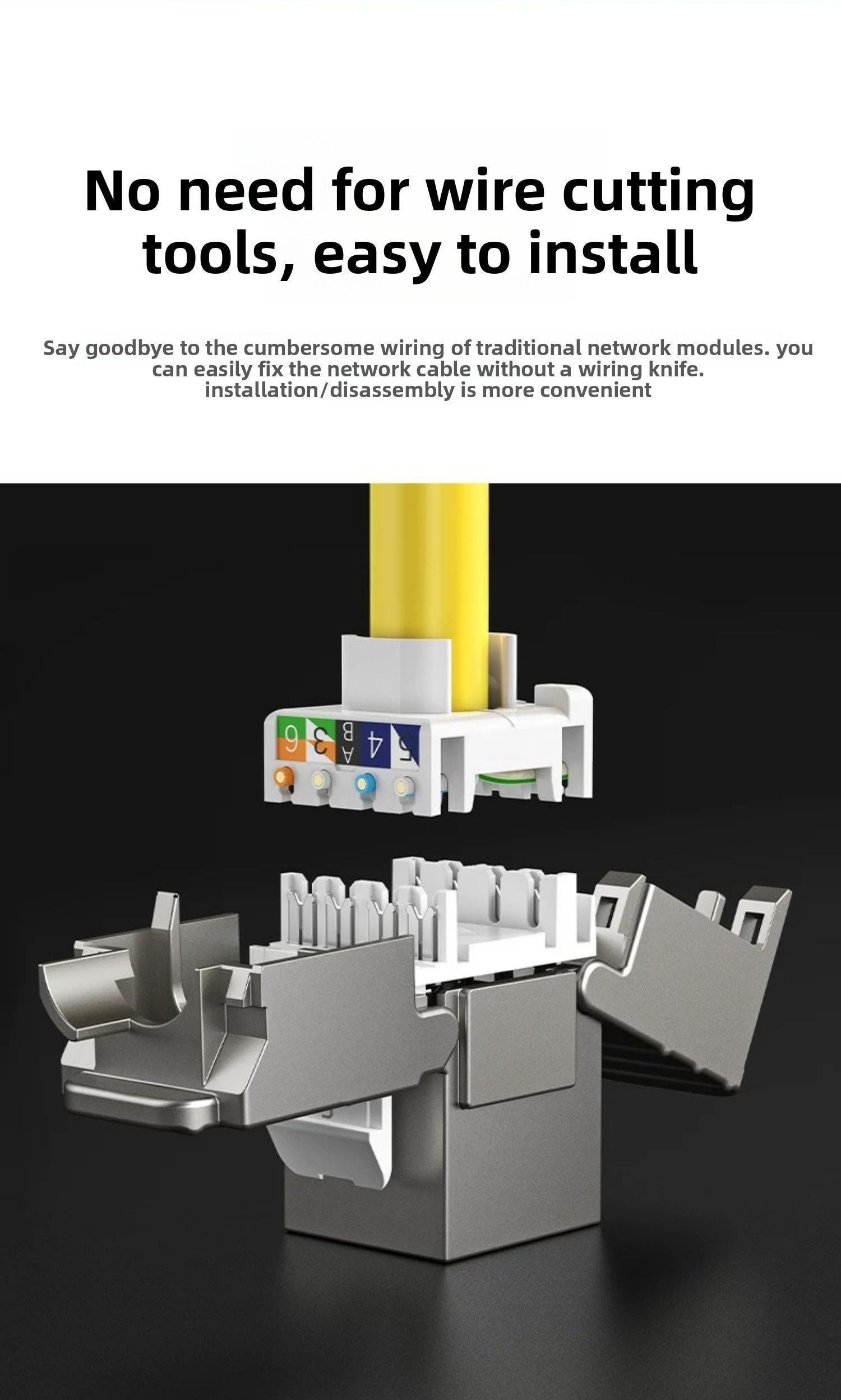 Модуль Ugreen RJ45 CAT.7 Keystone 180° 10 гбіт/с Срібний (29657169) - фото 7 Модуль Ugreen RJ45 CAT.7 Keystone 180° 10 гбіт/с Срібний (29657169) - фото 7