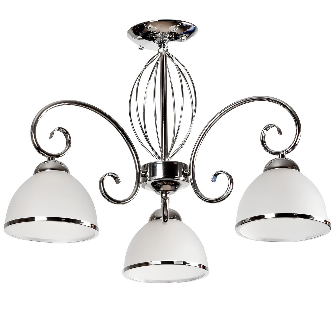 Люстра Svet на три стеклянных плафона под лампу Е27 Хром (SH-4573/3 CR) Люстра Svet на три стеклянных плафона под лампу Е27 Хром (SH-4573/3 CR)