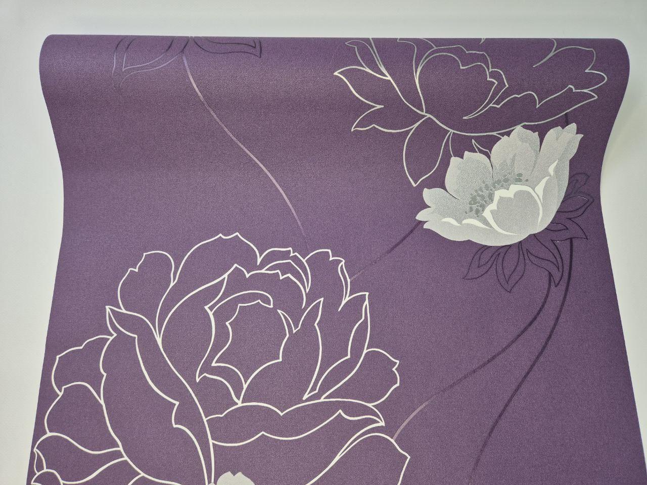 Шпалери вінілові Marburg 6465-30 з квітковим візерунком для спальні/вітальні/передпокою/дівочої кімнати 10x0,53 м Фіолетовий (2560385284) - фото 4 Шпалери вінілові Marburg 6465-30 з квітковим візерунком для спальні/вітальні/передпокою/дівочої кімнати 10x0,53 м Фіолетовий (2560385284) - фото 4