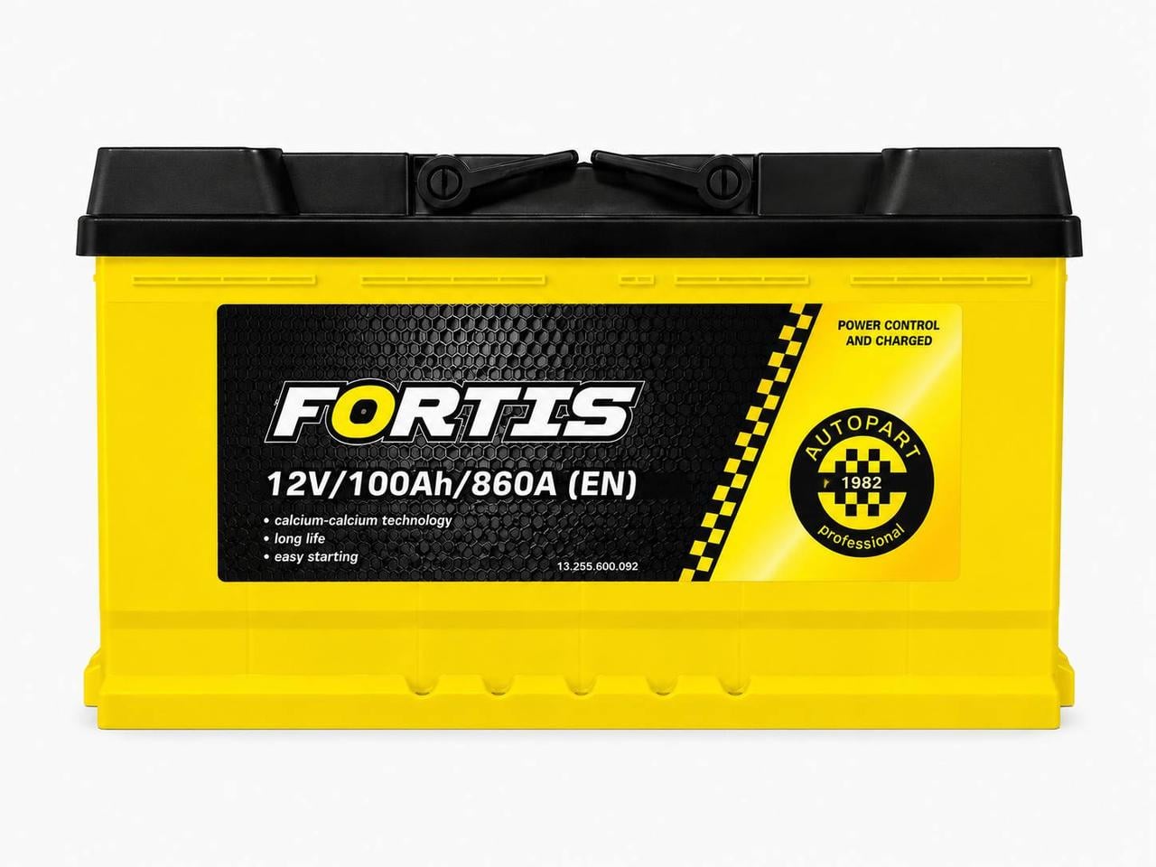 Акумулятор автомобільний Fortis 100 Ah 860A R+ 12V коротка (3157134759)