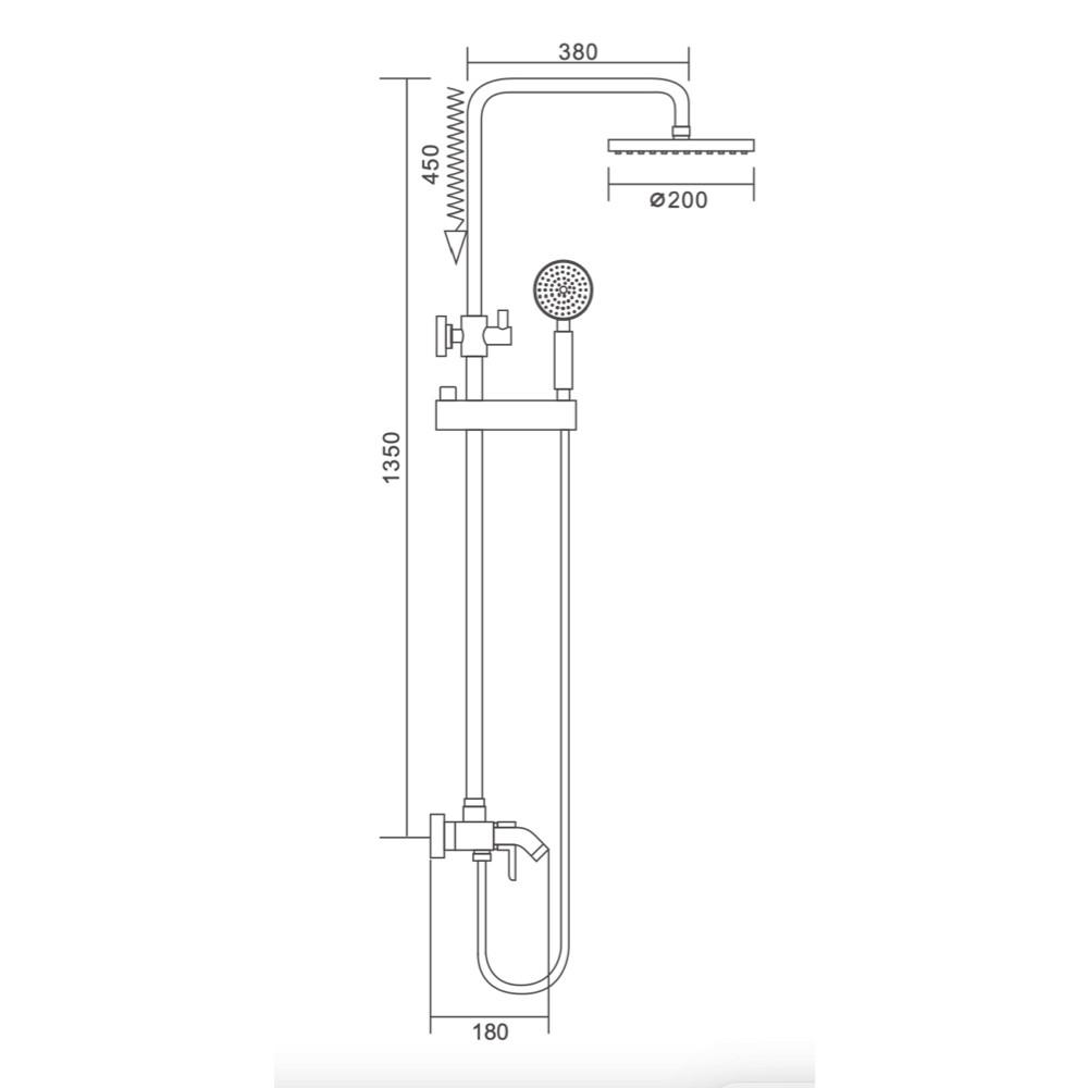 Душева система з верхнім душем Frap F2416 (1033763) - фото 8