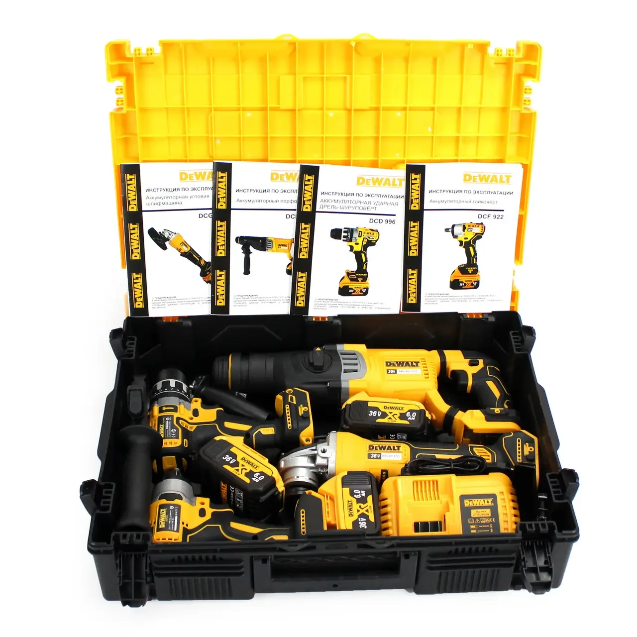 Набір інструментів 4в1 перфоратор болгарка шуруповерт та гайковерт (DW2) - фото 9 Набір інструментів 4в1 перфоратор болгарка шуруповерт та гайковерт (DW2) - фото 9