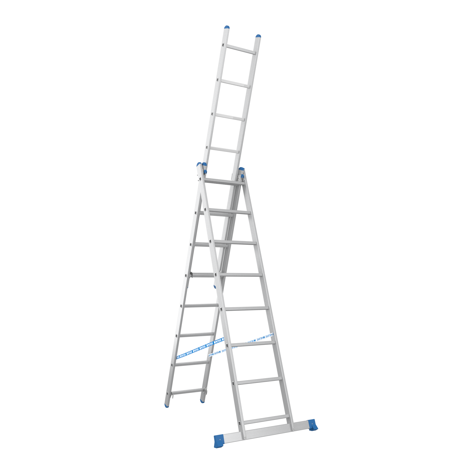 Лестница-стремянка Меткас алюминиевая универсальная трехсекционная 3х8 4,43 м (1899229797)