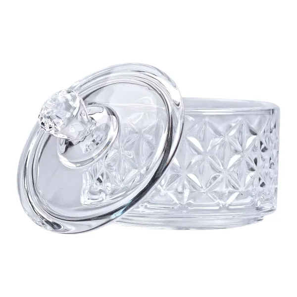 Конфетница с крышкой High Quality из хрустального стекла Ice flowers (HP-YH-30) - фото 3 Конфетница с крышкой High Quality из хрустального стекла Ice flowers (HP-YH-30) - фото 3