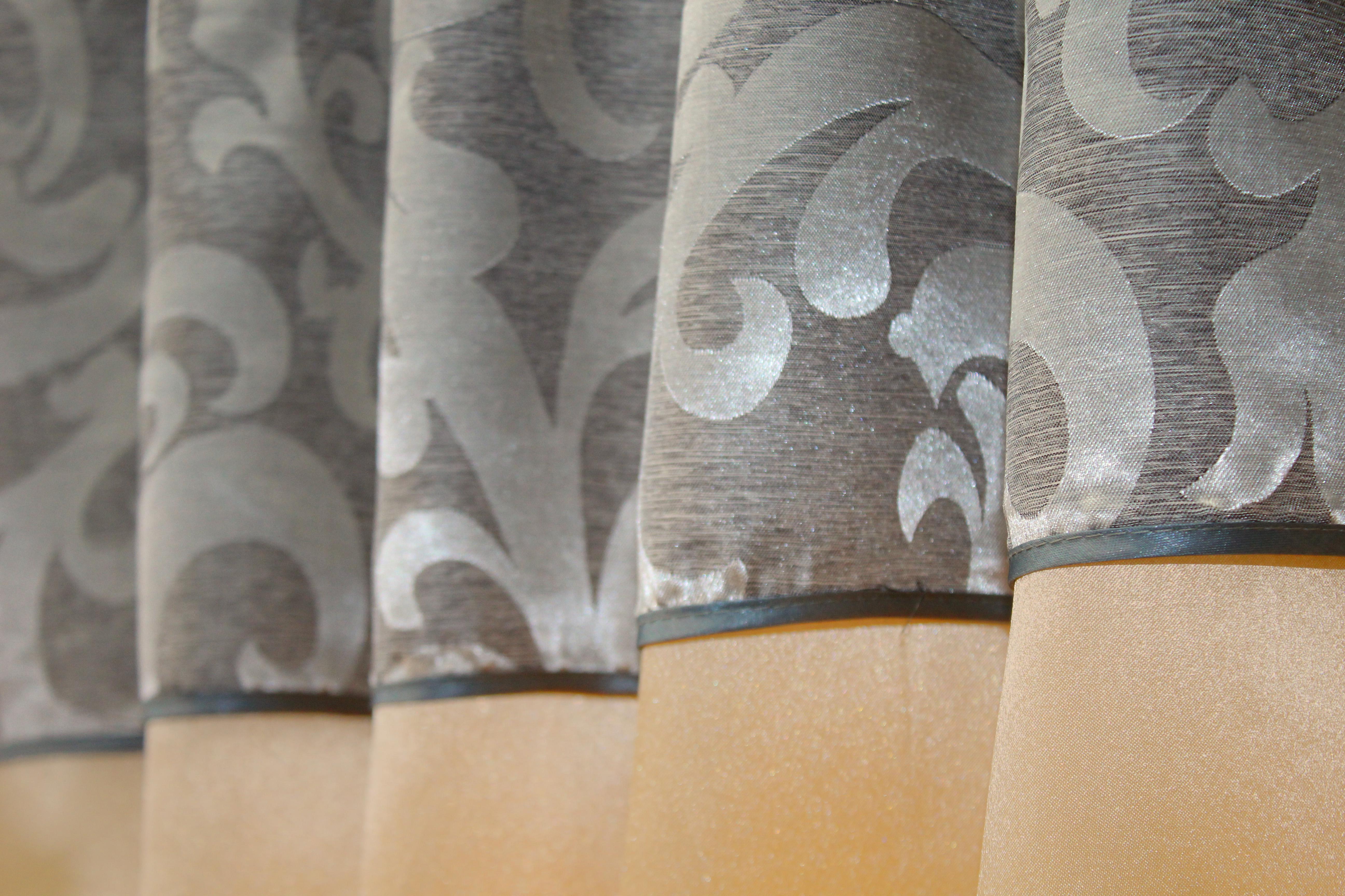 Штори кухонні VR-Textil №073к з ламбрекеном і підхватами 270х170 см Персиковий/Сірий (52-0200) - фото 4