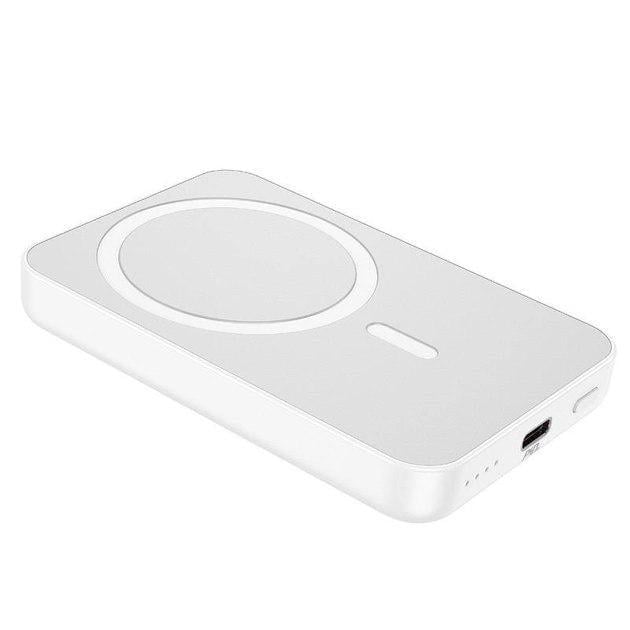 Повербанк Hoco J109 Magnetic 5000 mAh 20 W с беспроводной зарядкой Белый