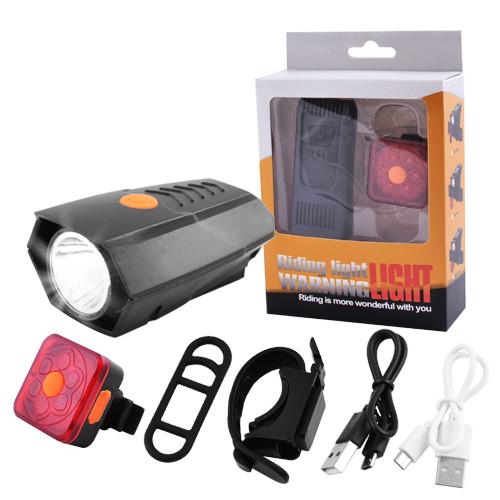 Фонарь для велосипеда BSK-178-1 LM габарит-5SMD ЗУ microUSB 3 режима (40069)