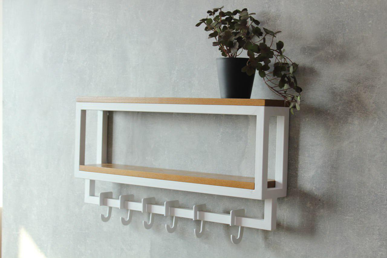 Вешалка для одежды MDA дерево и металл с крючками 6 шт. 60х10х28,5 см (ML-15.3.3) - фото 3 Вешалка для одежды MDA дерево и металл с крючками 6 шт. 60х10х28,5 см (ML-15.3.3) - фото 3