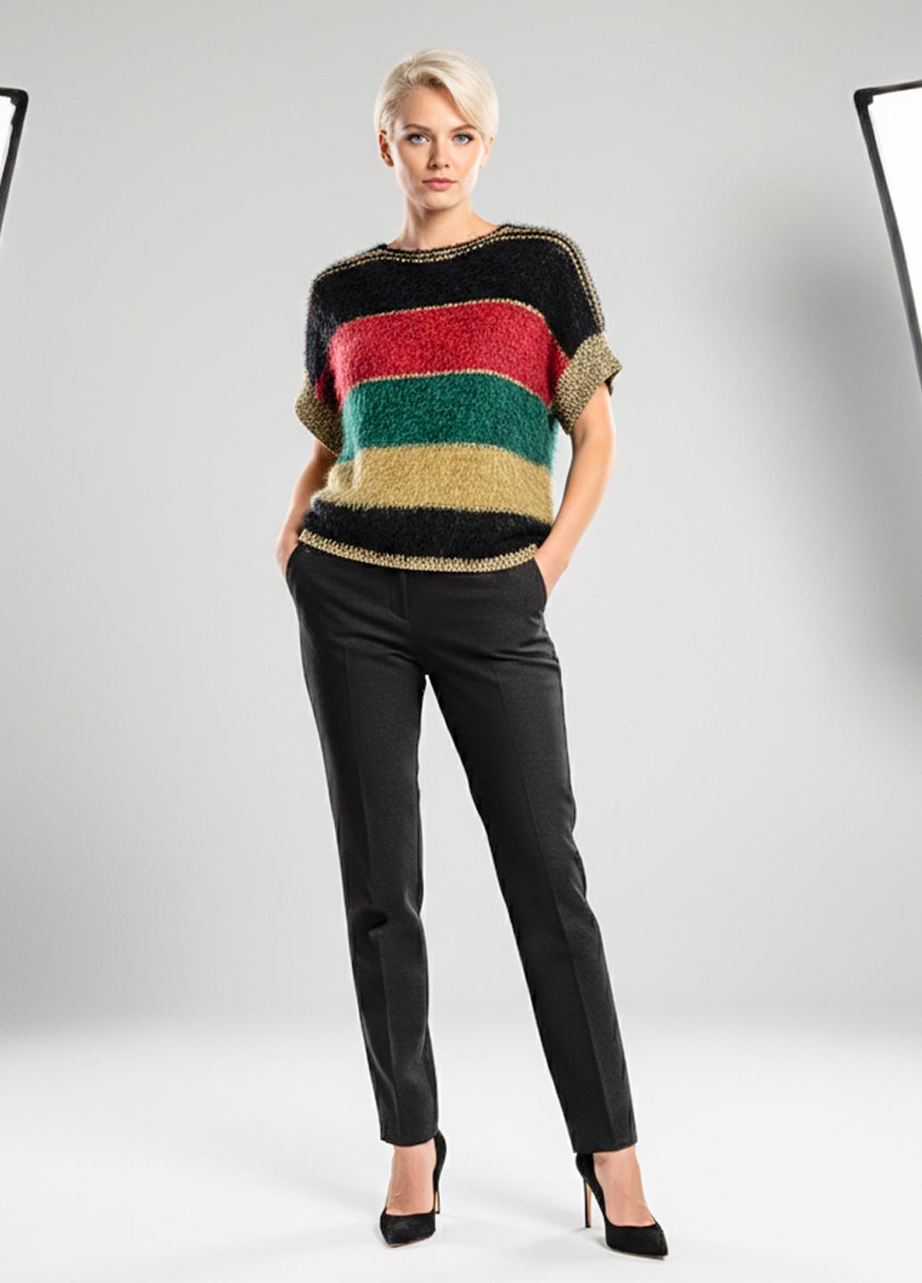 Джемпер женский с коротким рукавом Lowett LW-835300 р. 42 Черный (LW-835300-42)