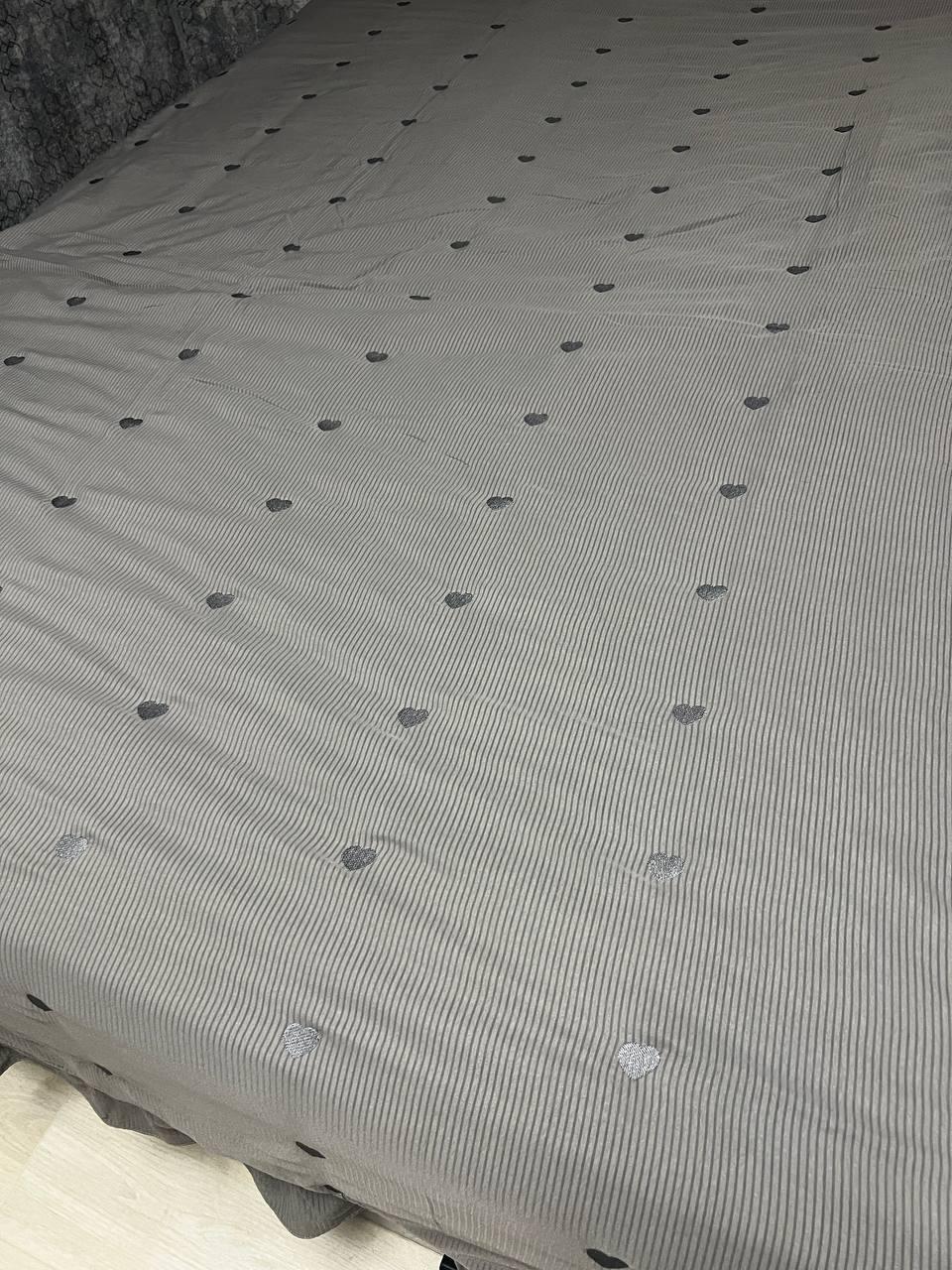 Покривало бавовняне на диван двоспальне 200х200 см Графітовий (П4К-rai-pokruvalo-001-04) - фото 1