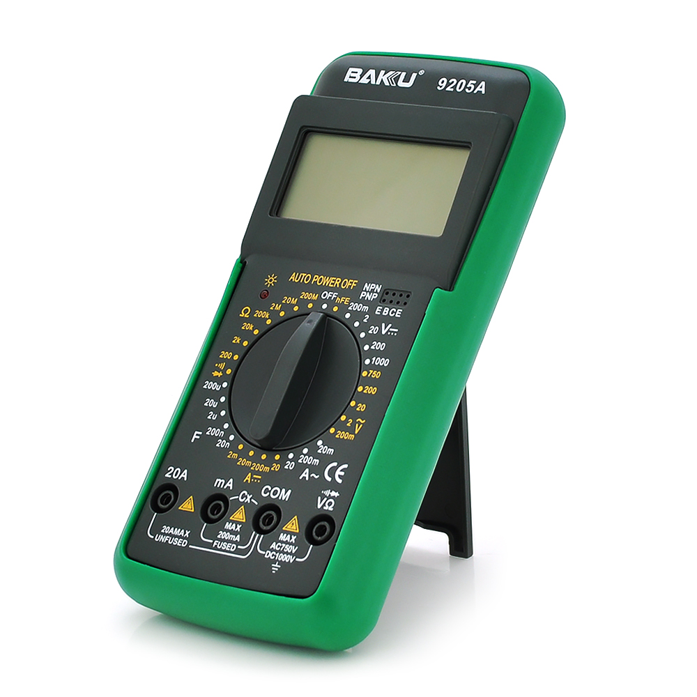 Мультиметр цифровой bakku с функциями измерения напряжения/тока и сопротивления (YUT_V3329)