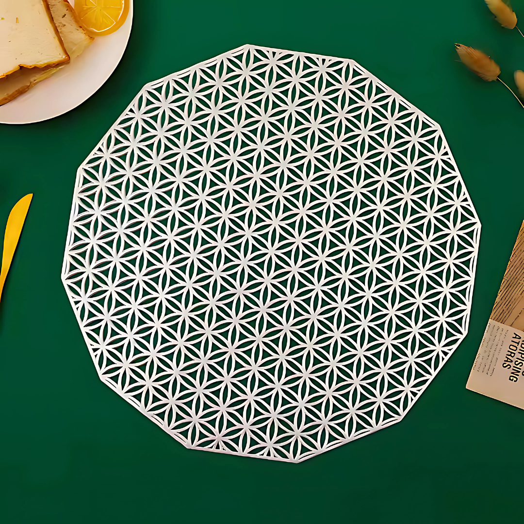 Салфетка сервировочная под горячее 2 шт. Серебристый (C053_silver) - фото 2 Салфетка сервировочная под горячее 2 шт. Серебристый (C053_silver) - фото 2