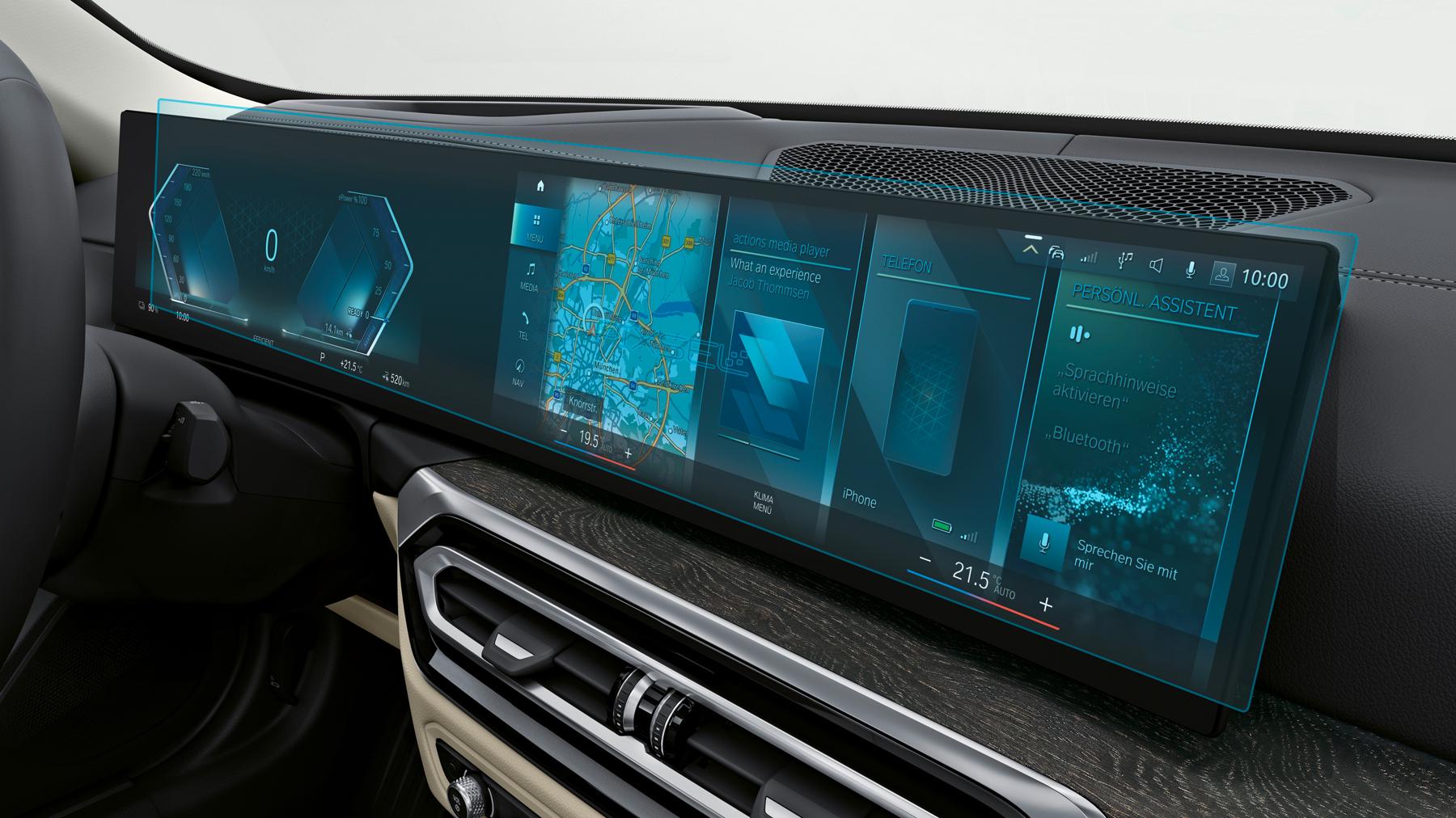 Защитное стекло Pixsel гибридное матовое на панель приборов BMW I4-30,1" 2021 G26