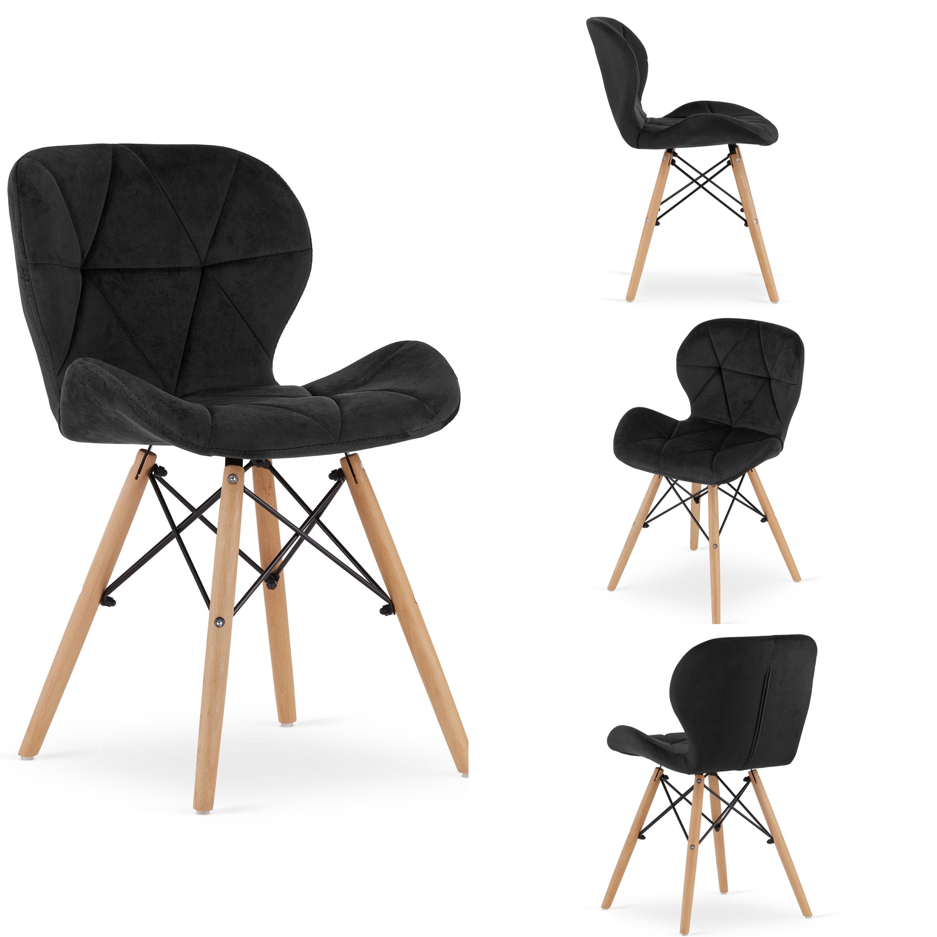 Стулья кухонные Homart VCW-003 велюр 4 шт. Черный (9588)