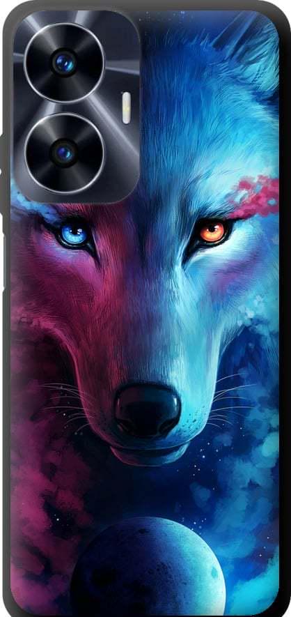 Чехол на Realme C55 Арт-волк (3999b-2992-42517) Чехол на Realme C55 Арт-волк (3999b-2992-42517)