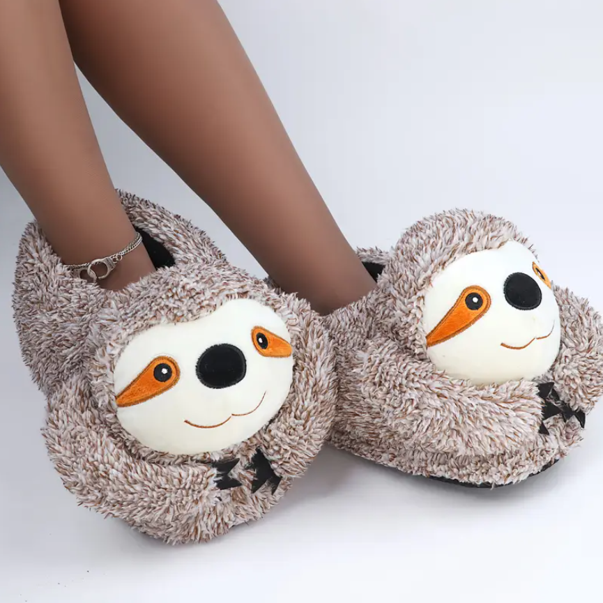 Тапочки игрушки мягкие и теплые домашние в виде Ленивца р. 39-40 - фото 5 Тапочки игрушки мягкие и теплые домашние в виде Ленивца р. 39-40 - фото 5