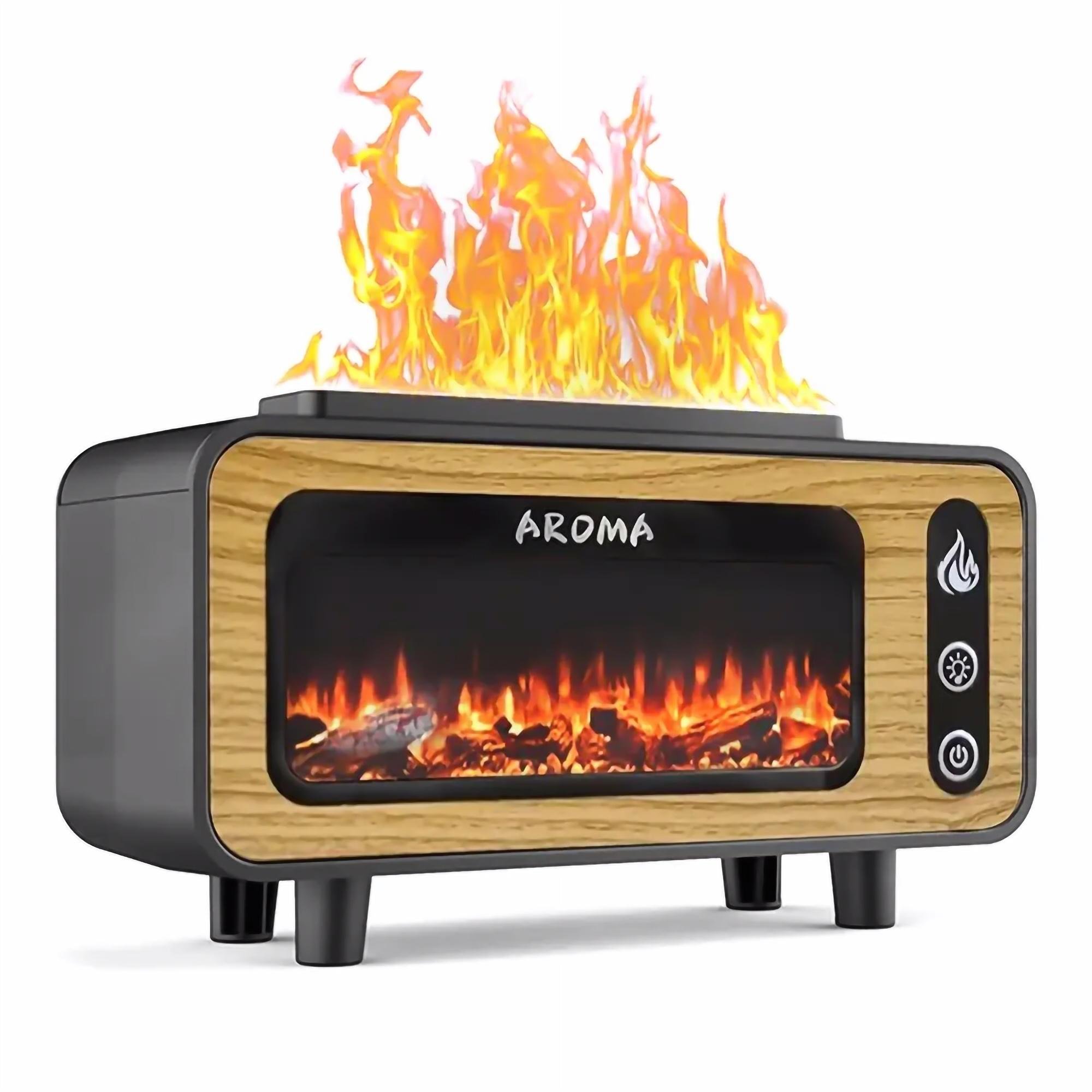 Зволожувач-аромадифузор Vintage ретро Fireplace USB світлодіодний