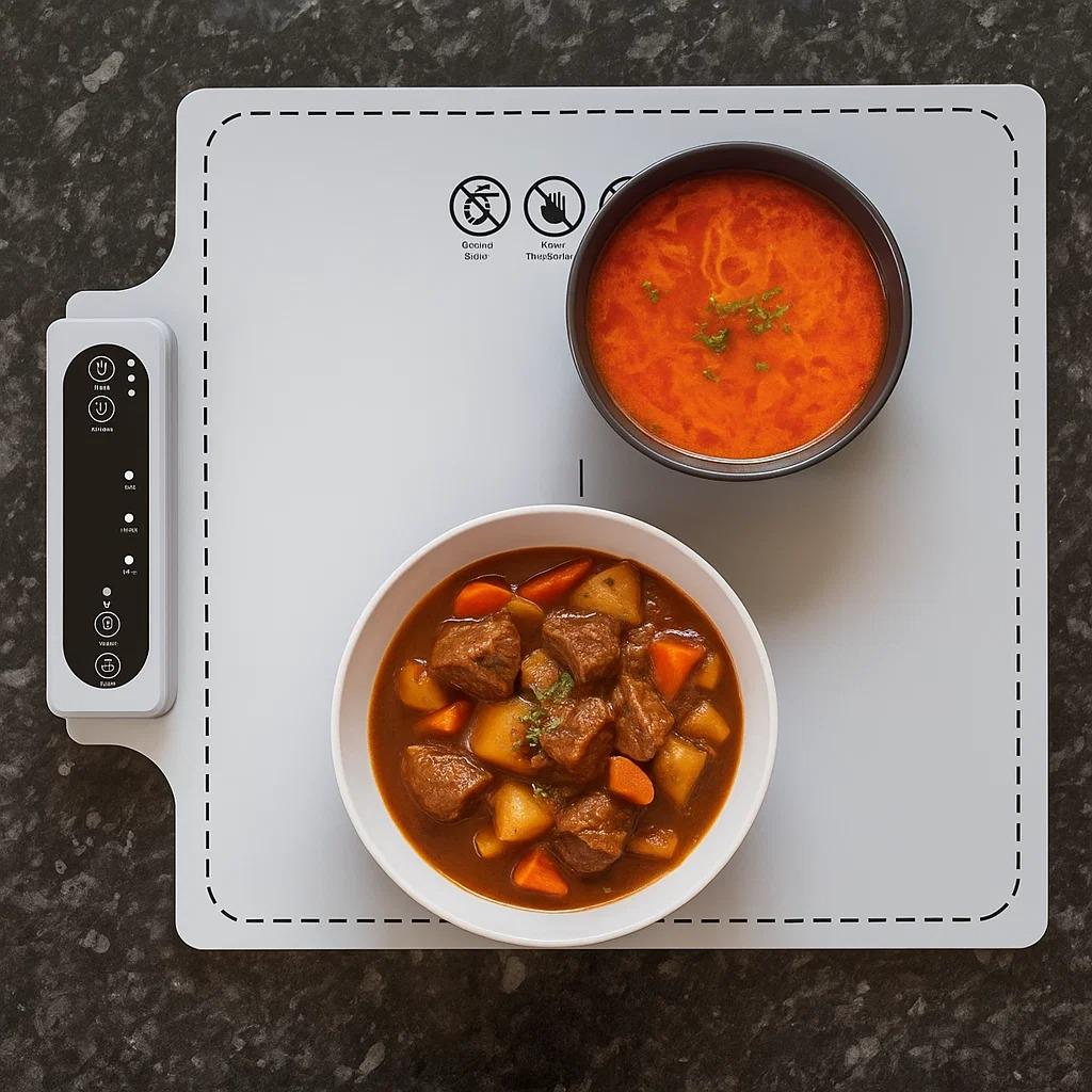 Килимок силіконовий на кухню для підігріву і розморожування їжі/готових страв/напоїв/дитячих пляшечок Білий - фото 3 Килимок силіконовий на кухню для підігріву і розморожування їжі/готових страв/напоїв/дитячих пляшечок Білий - фото 3