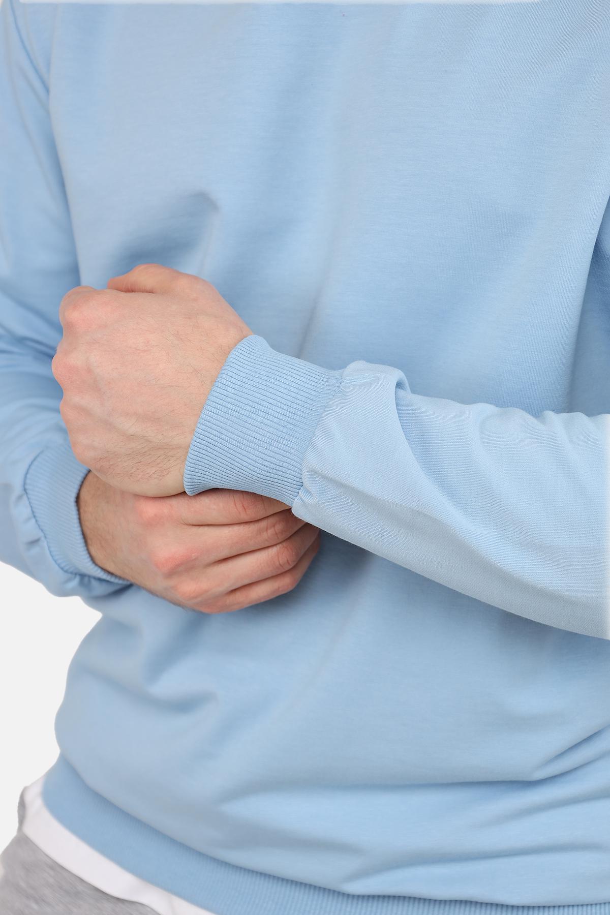 Свитшот мужской ЦБ-00266204 р. 54 Голубой (SKT001035261) - фото 3 Свитшот мужской ЦБ-00266204 р. 54 Голубой (SKT001035261) - фото 3