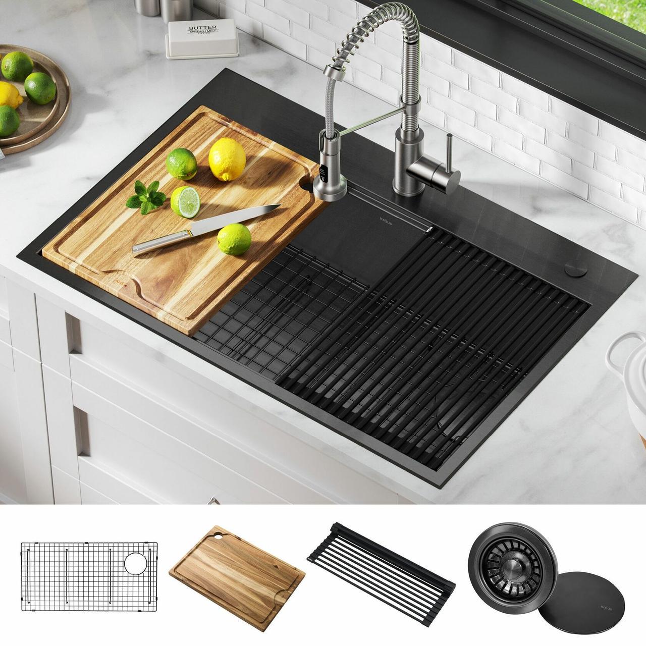 Мойка кухонная Kraus KWT310-33/PGM