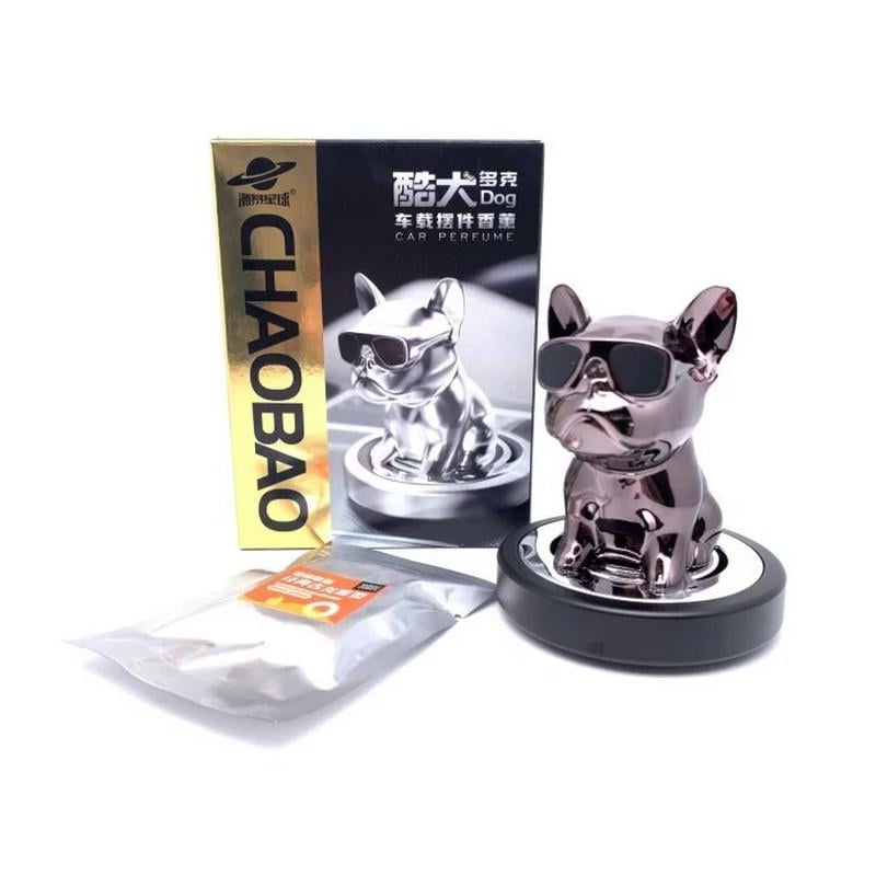 Ароматизатор автомобильный Бульдог с качающийся головой Черный (Leader-4488) - фото 2 Ароматизатор автомобильный Бульдог с качающийся головой Черный (Leader-4488) - фото 2