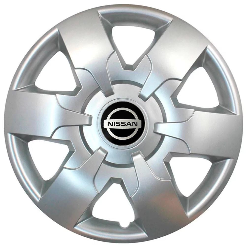 Колпаки SJS R16 с логотипом Nissan 413 4 шт. Серебристый (2654562419)