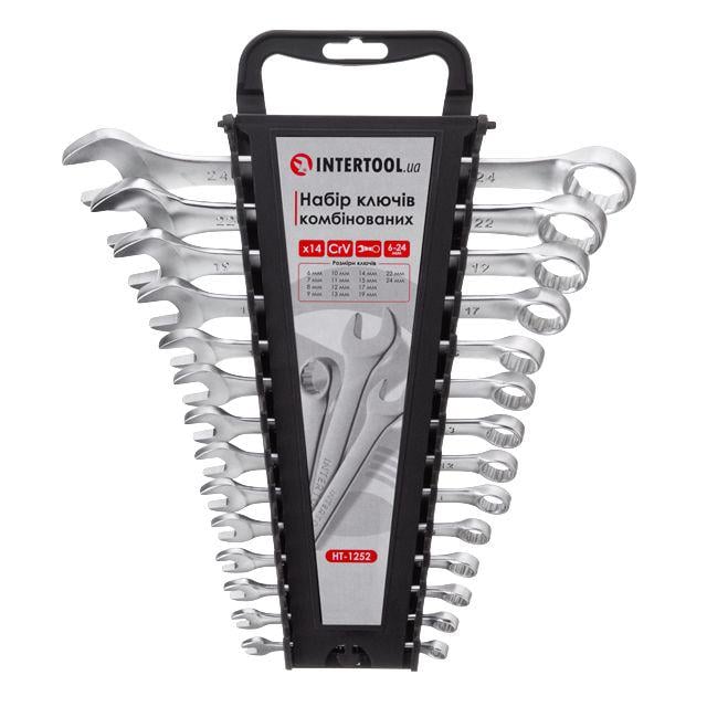 Набір ключів комбінованих Intertool HT-1252 14 од. 6-24 мм Cr-V