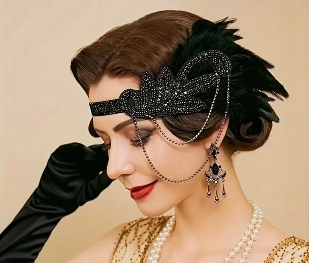 Пов'язка Чикаго для вечірки Мафія/тіара в стилі Гетсбі Срібний (2810778714) - фото 2 Пов'язка Чикаго для вечірки Мафія/тіара в стилі Гетсбі Срібний (2810778714) - фото 2