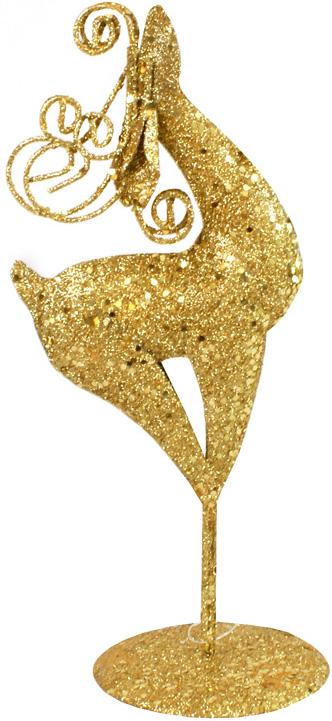 Декоративная статуэтка Олень 15 см металл Золото (BD-NY12-404)