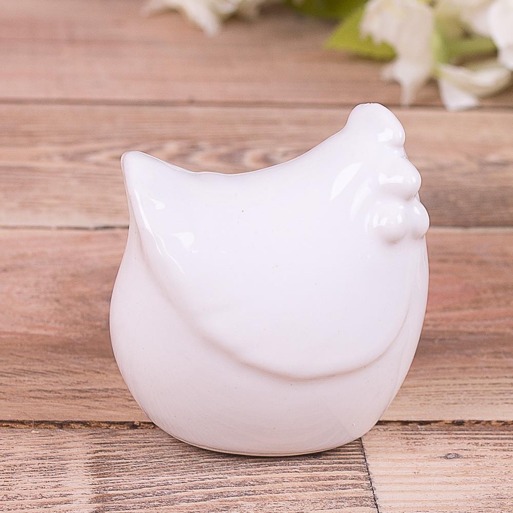 Статуэтка курочка Белый глянцевый (3758)