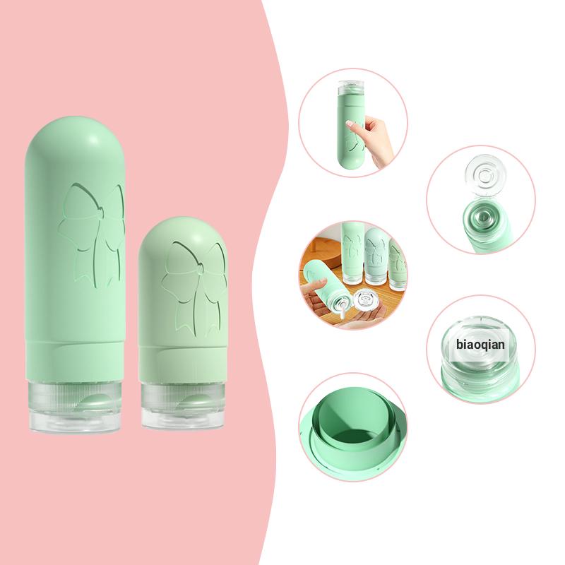 Набор дорожных баночек емкости для путешествий силиконовые 4 шт. 60 и 90 мл в косметичке Зеленый (113_4_0_2С) - фото 6 Набор дорожных баночек емкости для путешествий силиконовые 4 шт. 60 и 90 мл в косметичке Зеленый (113_4_0_2С) - фото 6