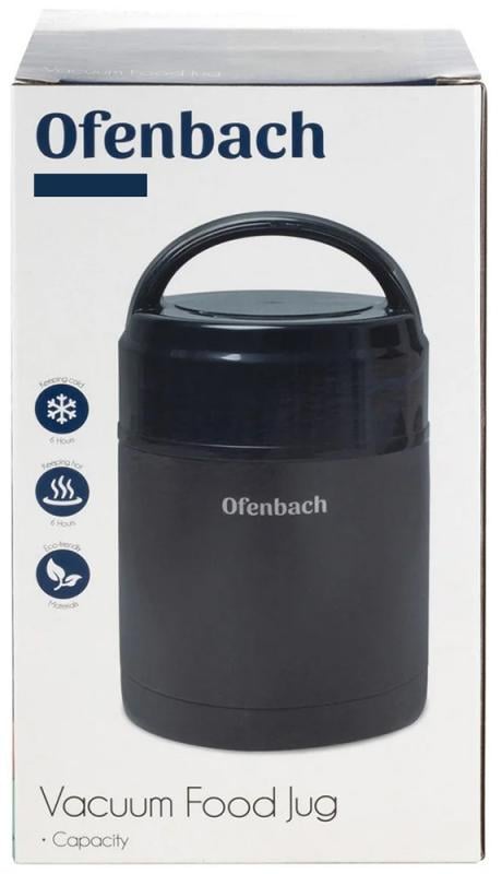 Термос харчовий Ofenbach із нержавіючої сталі 600 мл Чорний - фото 6 Термос харчовий Ofenbach із нержавіючої сталі 600 мл Чорний - фото 6