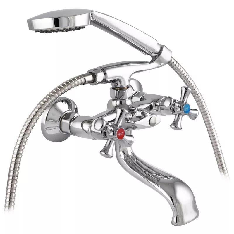 Смеситель для ванны Wezer DAK-827 двухвентильный Хром (126178)