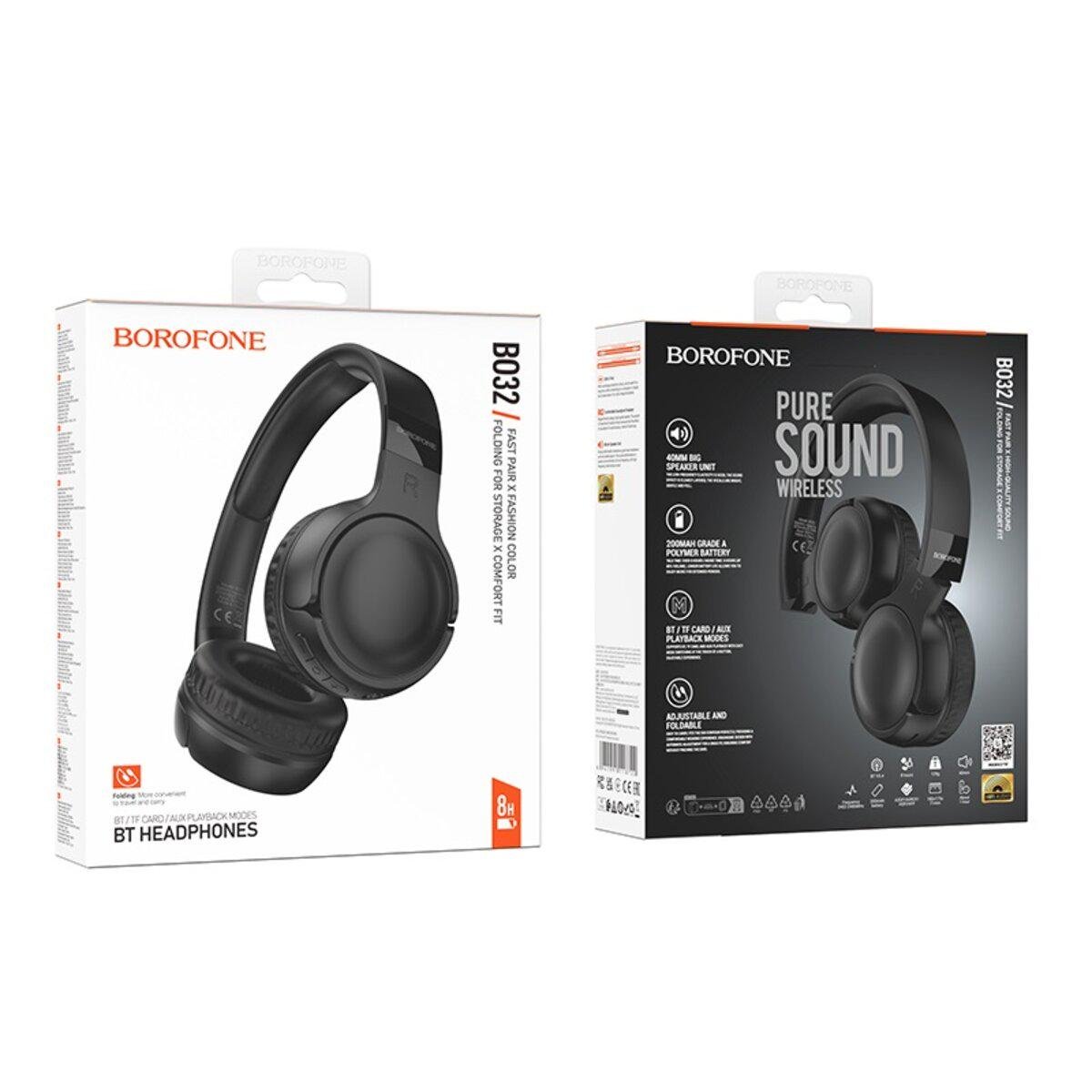 Навушники бездротові Borofone BO32 Show BT5.4 Headphones 250 mAh Black (6941991118722) - фото 2 Навушники бездротові Borofone BO32 Show BT5.4 Headphones 250 mAh Black (6941991118722) - фото 2