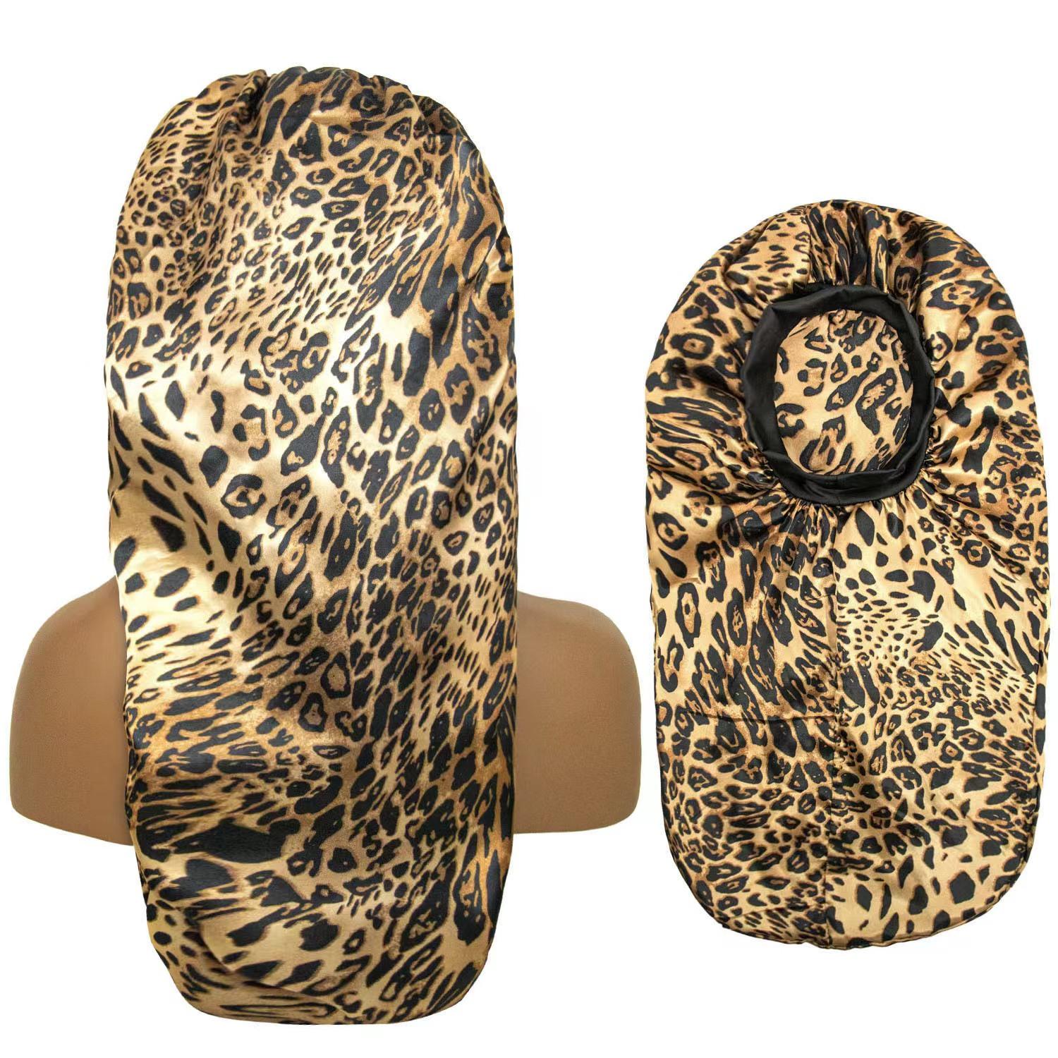 Шапочка для сна длинная на эластичной резинке универсального размера Леопардовый (2536970837) - фото 5