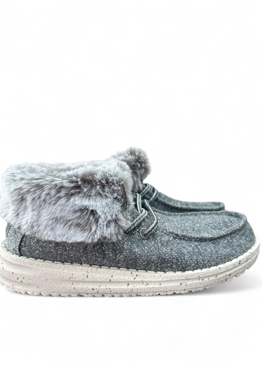 Ботинки детские Hey Dude Britt Youth 130193000 р. 31 20,2 см Серебряный (2806697648)