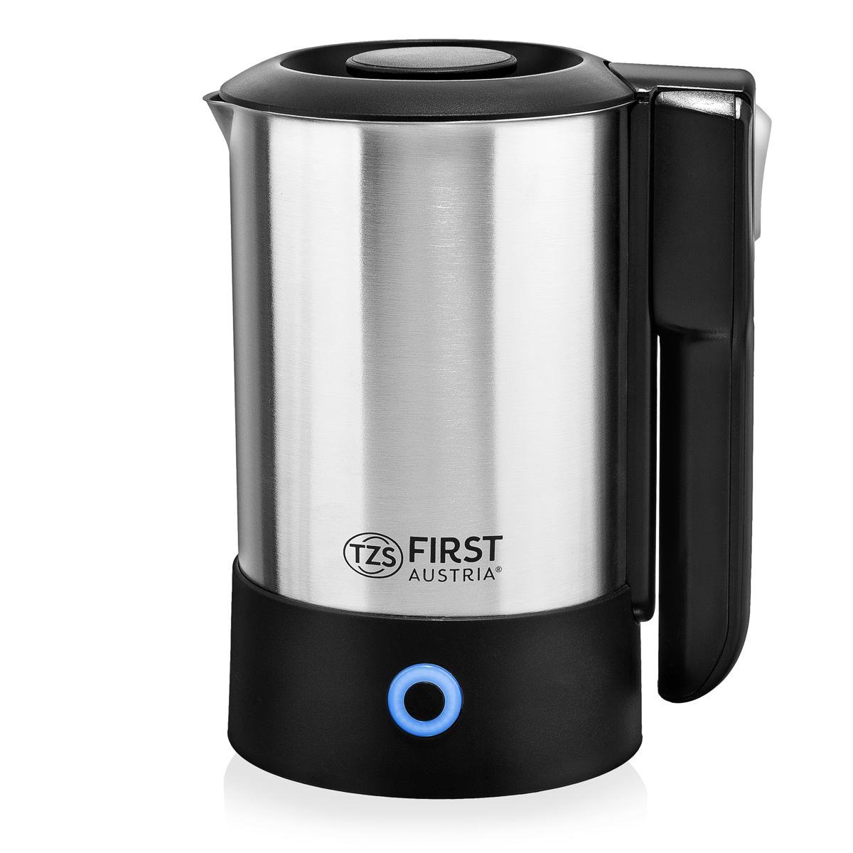 Електрочайник First FA-5425-4 нержавіюча сталь 0,6 л 1000 Вт Чорний (28916228)