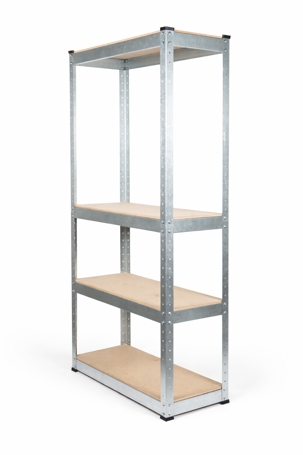 Стеллаж SpaceMax металлический оцинкованный 4 полки МДФ 150x90x40 см (15090404)