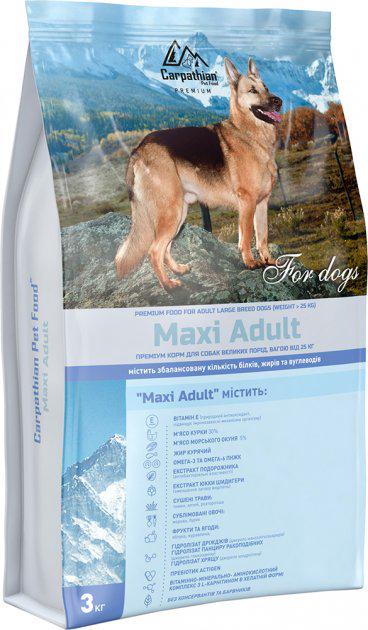 Корм Carpathian Pet Food Maxi для дорослих собак великих порід вагою від 25 кг 3 кг (12069069) - фото 1