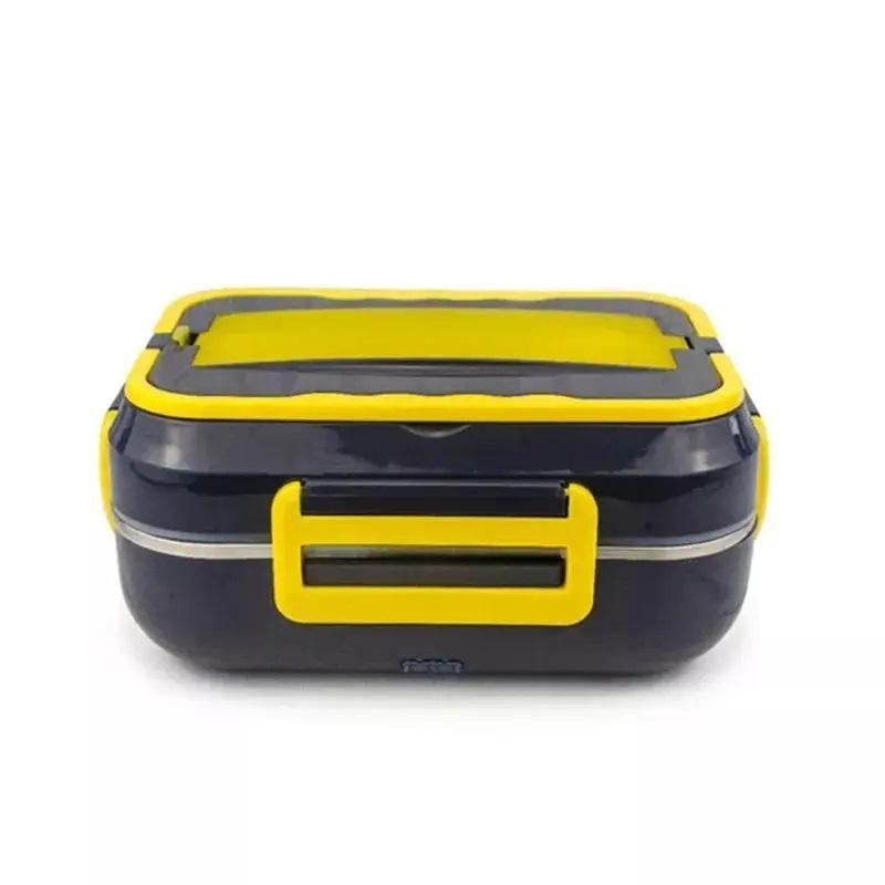 Ланч-бокс з підігрівом 220 V/12 V Чорний з жовтим (7348)