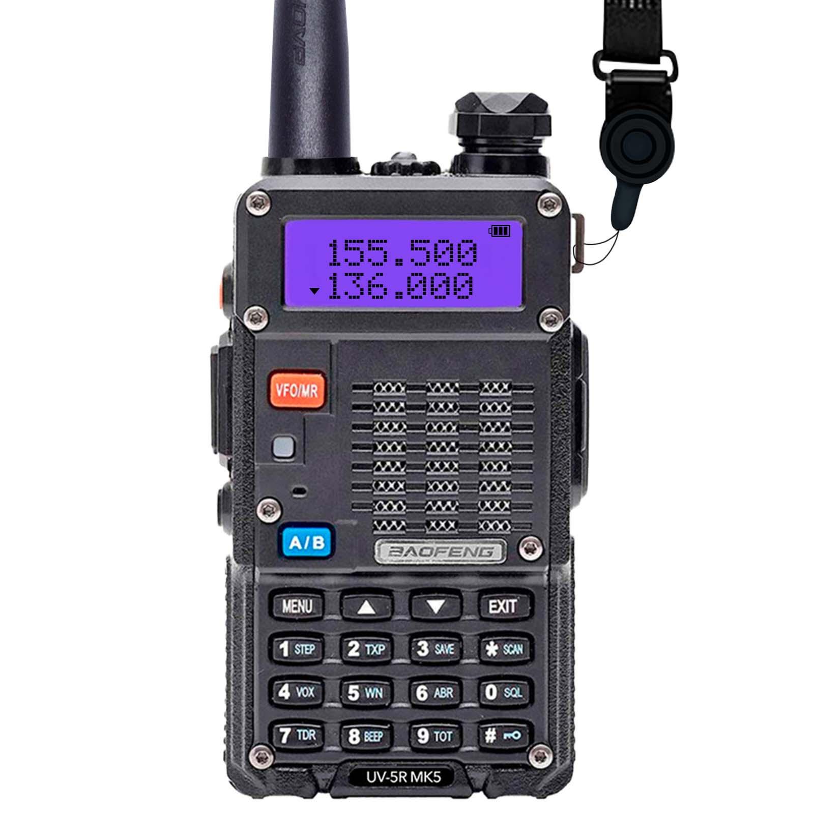 Рація двохдіапазонна Baofeng UV-5R MK5 UHF/VHF 8 Вт 1800 мАг