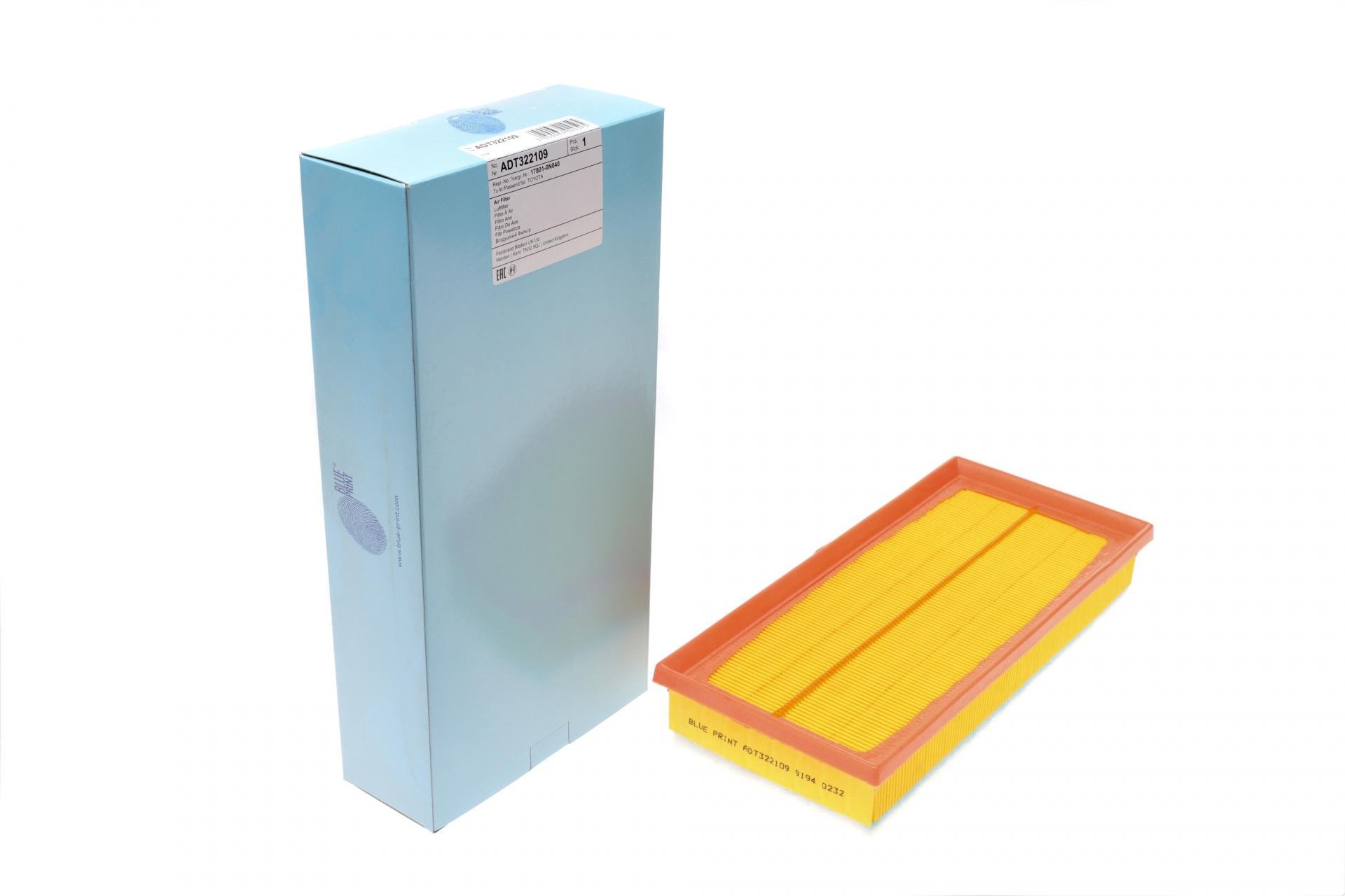 Фильтр воздушный BLUE PRINT для Toyota Yaris1,4D 06- (ADT322109)
